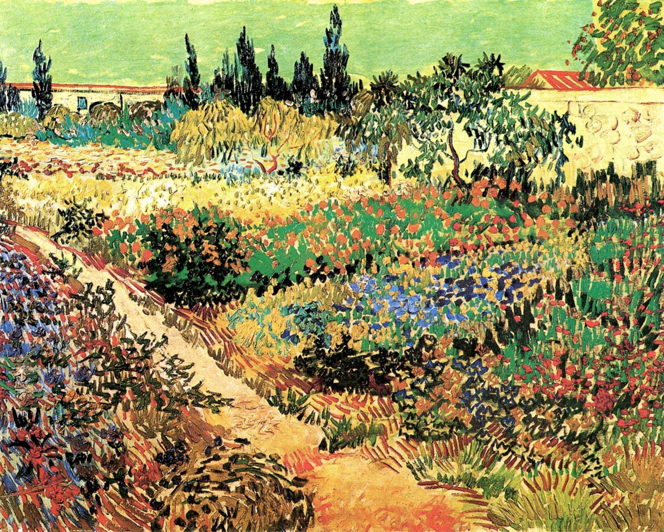Flowering Garden with Path