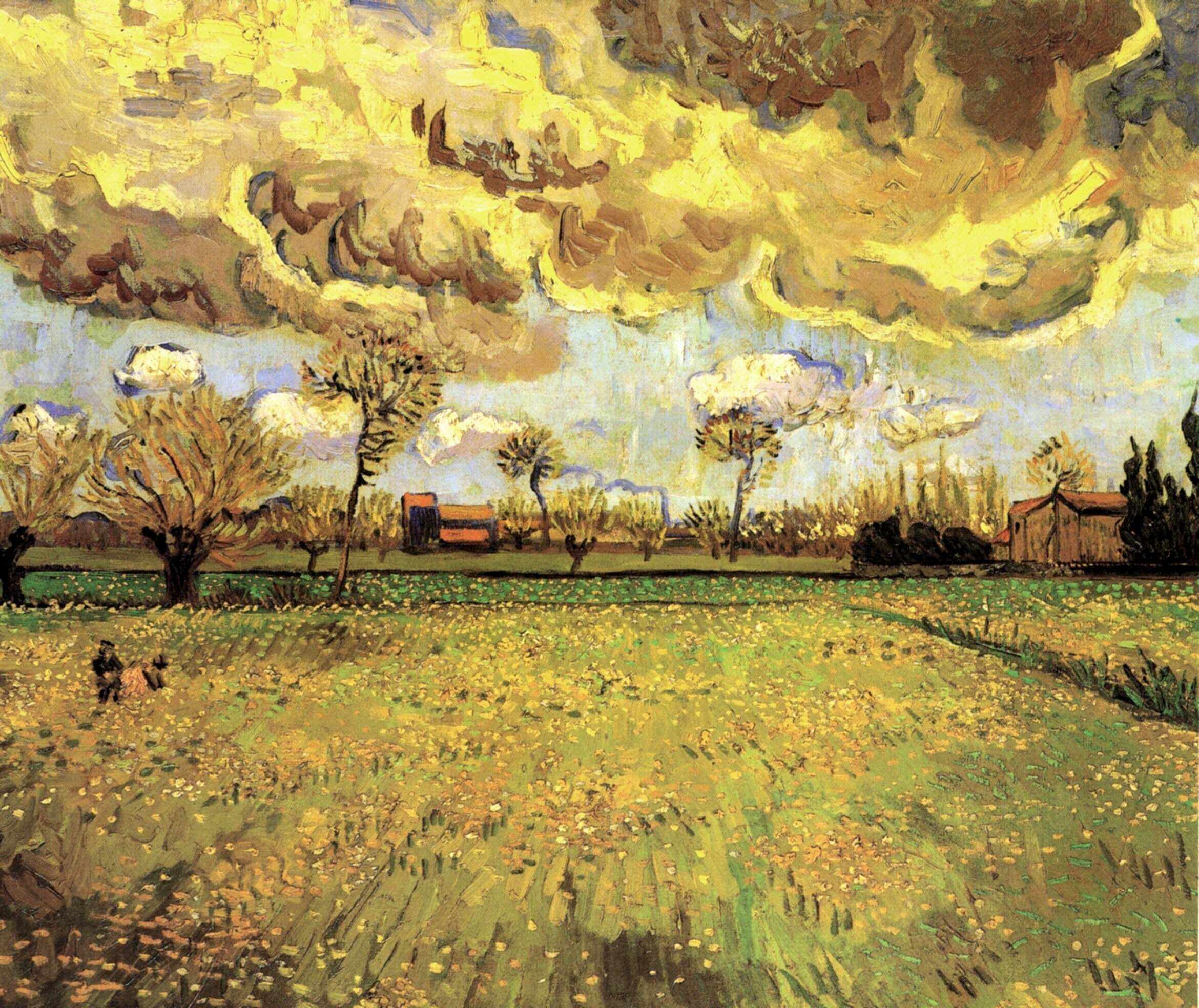 Landscape Under a Stormy Sky