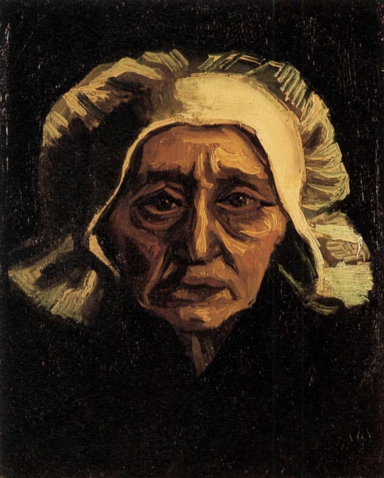 Head of an Old Peasant Woman with White Cap 2