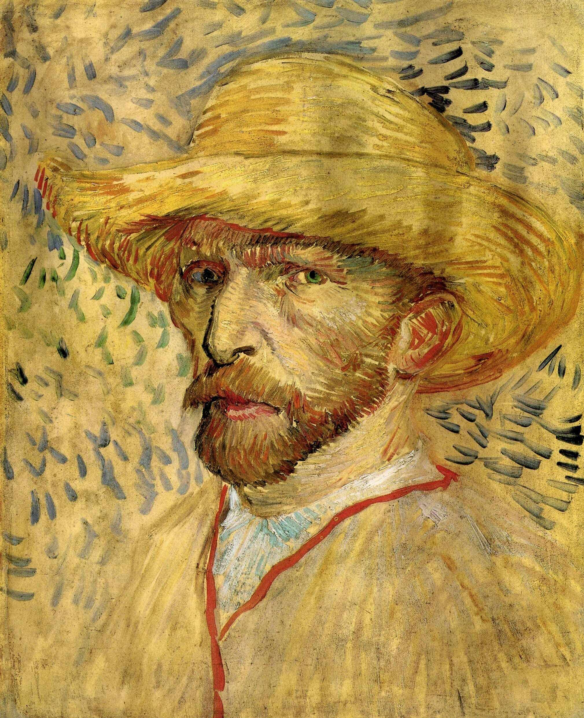 Self-Portrait with Straw Hat 2