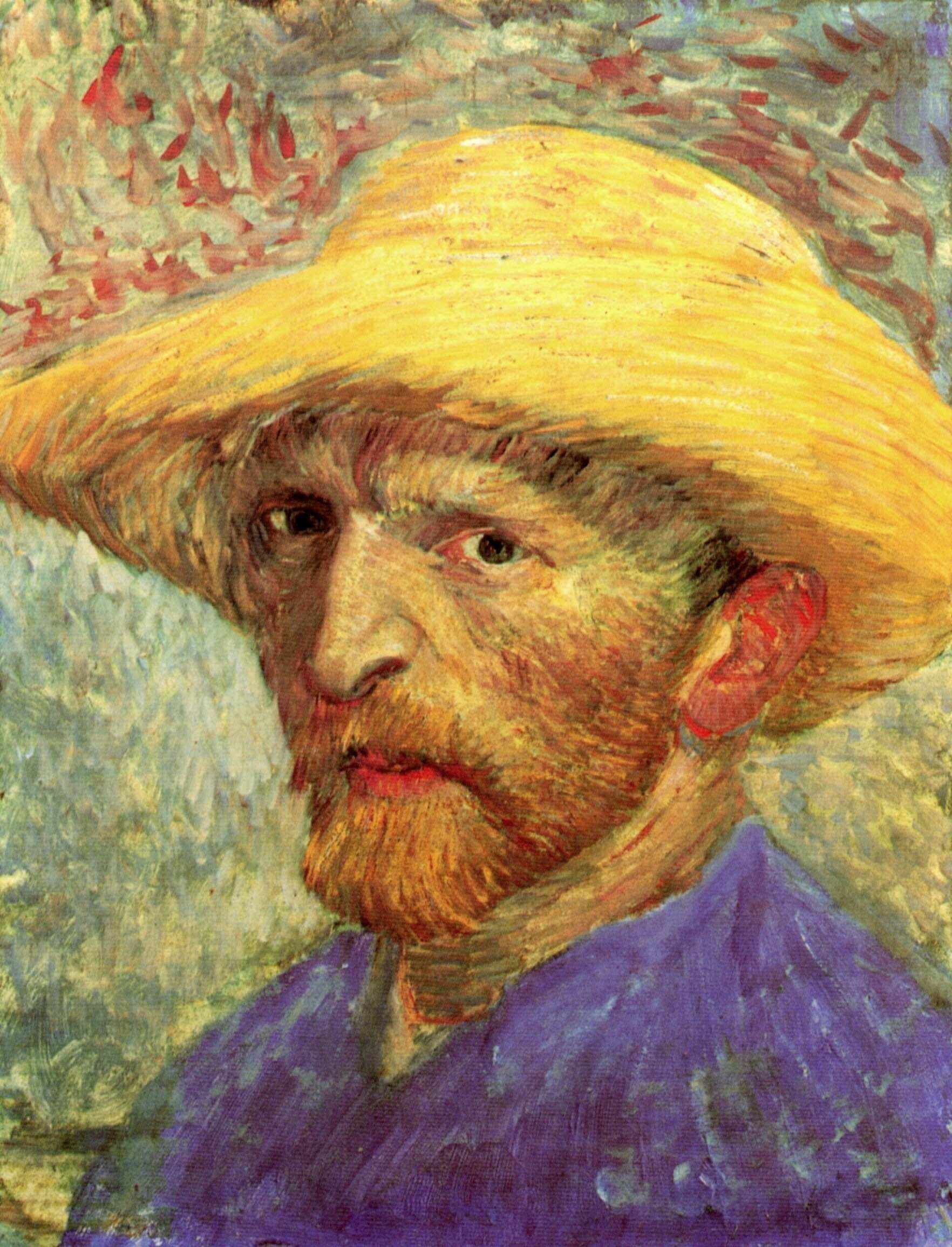 Self-Portrait with Straw Hat 3