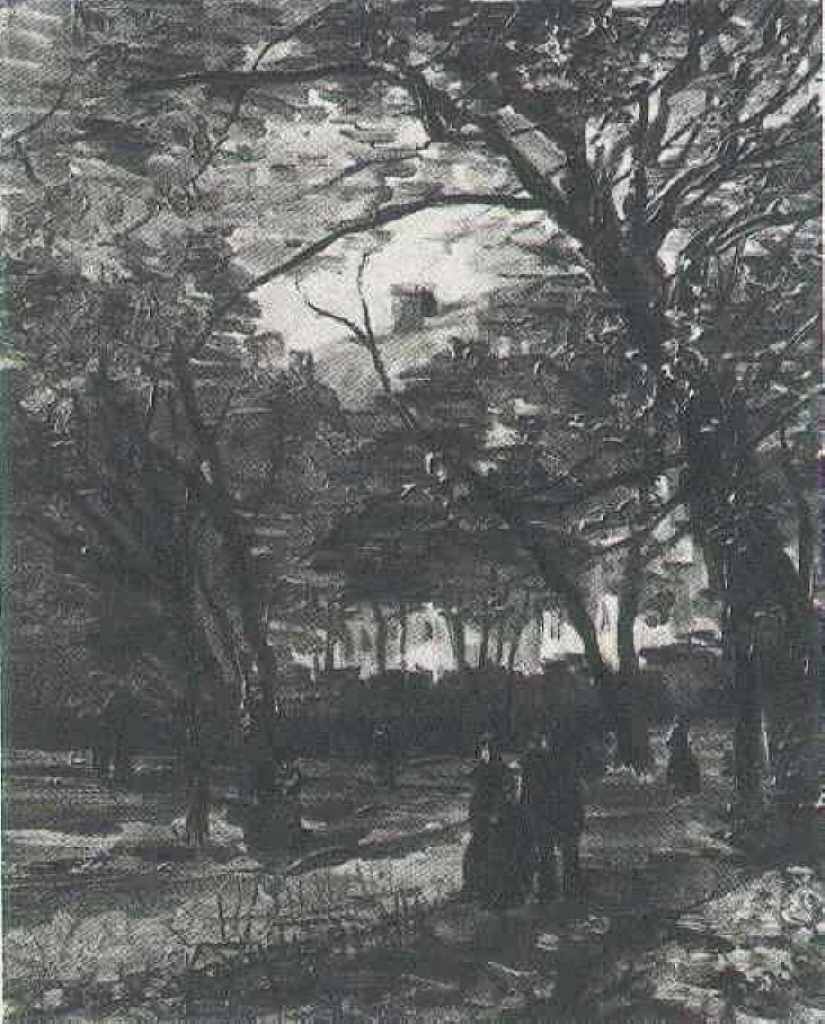 The Bois de Boulogne with People Walking 2