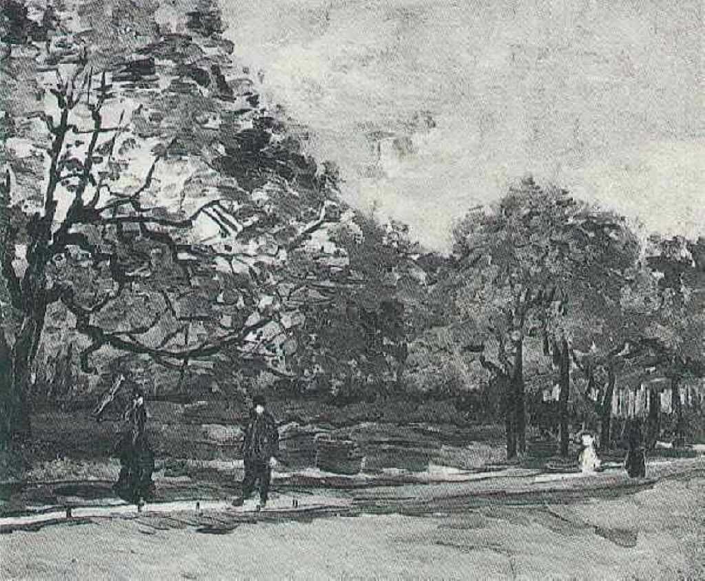 The Bois de Boulogne with People Walking 3