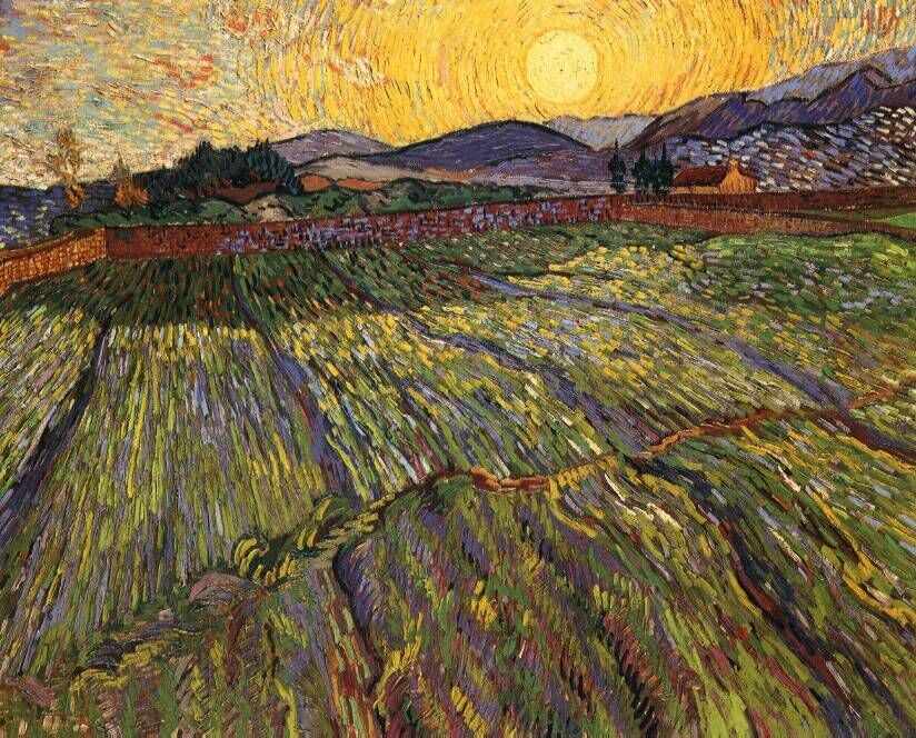 Enclosed Field with Rising Sun