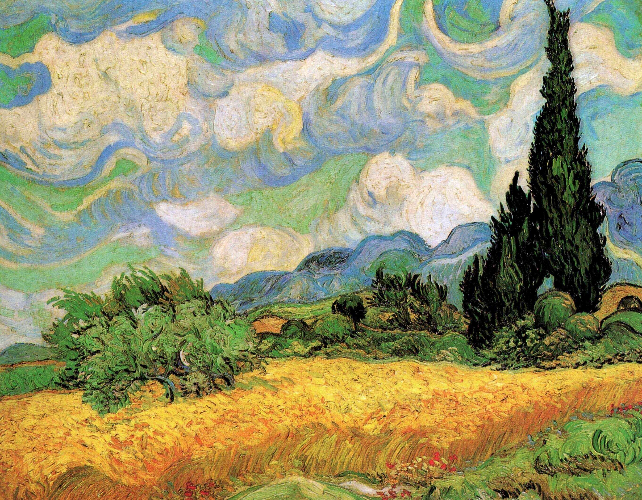 Wheat Field with Cypresses at the Haute Galline Near Eygalieres